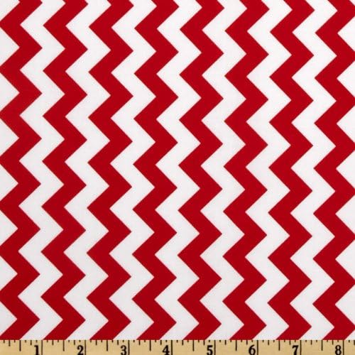 Riley Blake Chevron Small Red Fabric by Riley Blake Designs