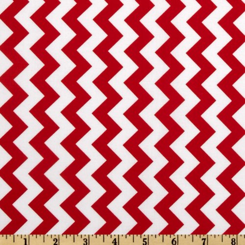 Riley Blake Chevron Small Red Fabric by Riley Blake Designs