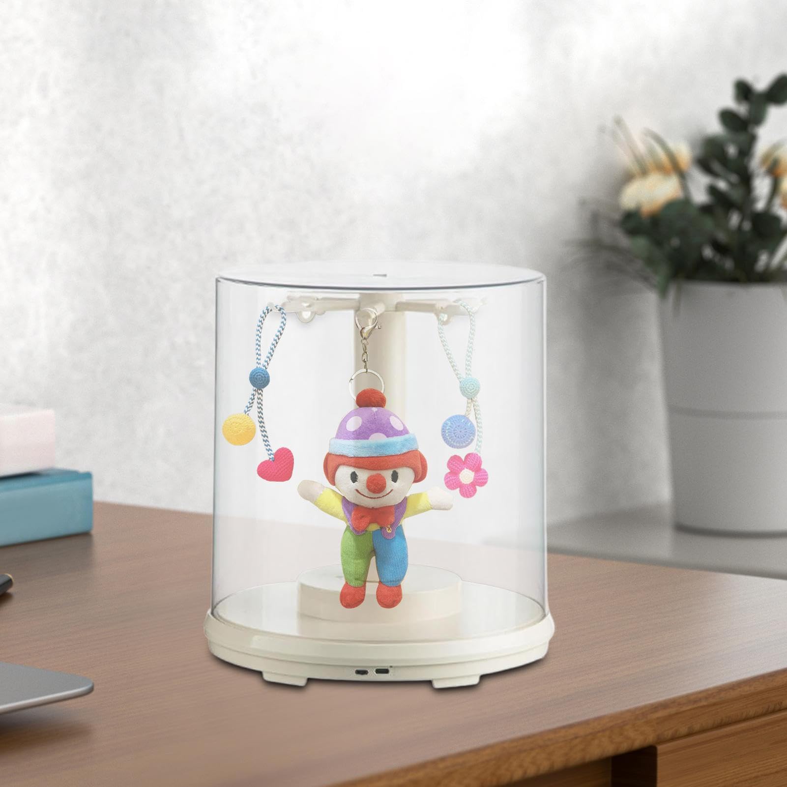 Sammelfiguren Vitrine Stabil mit Staubschutzhaube | Drehbare Vitrine für Puppen für Sammler Kinder Mädchen Teenager Freundin Schlafzimmer Wohnheim