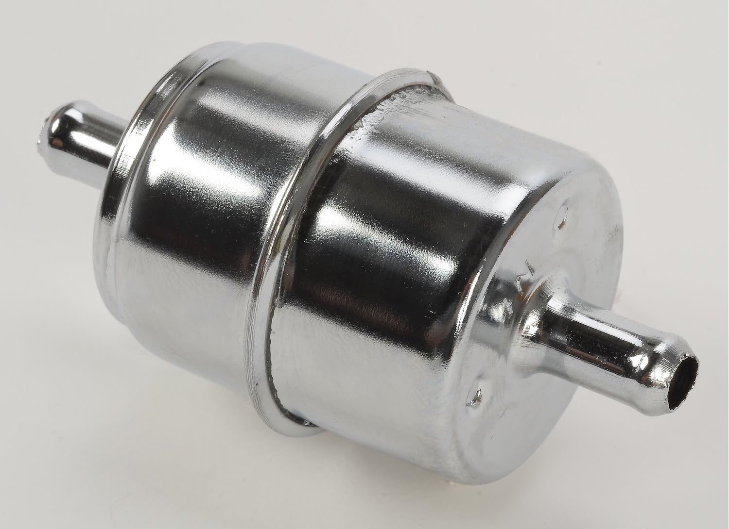 JEGS Fuel Filter | 3/8" Hose Barbs | Made In USA | 20 Micron | 1.7" Diameter