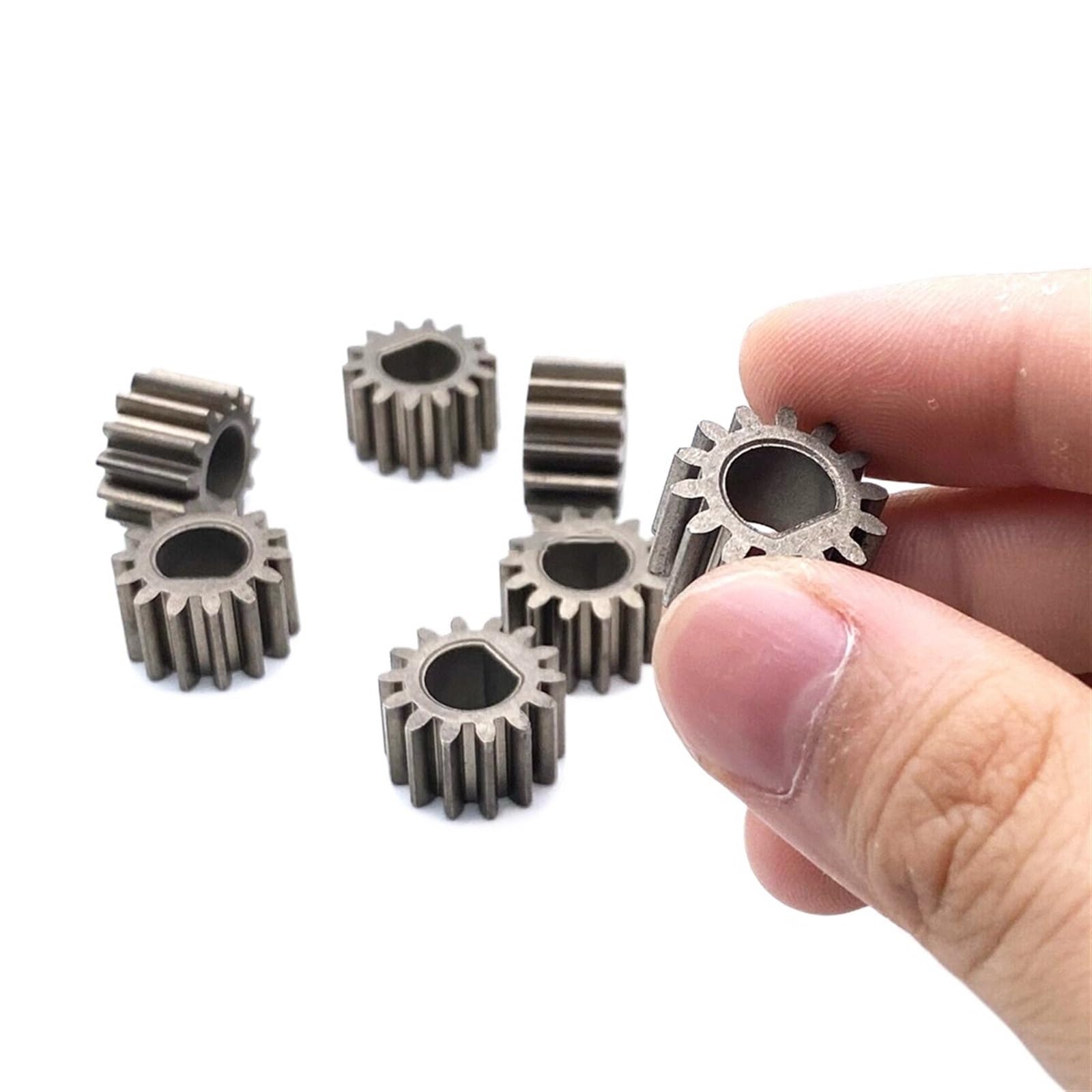 High Precision Motor Spur Gear 10pcs 1M 14T D-Hole 8MM Metal Motor Gear 14 Teeth D Parts : Industrial & Scientific
