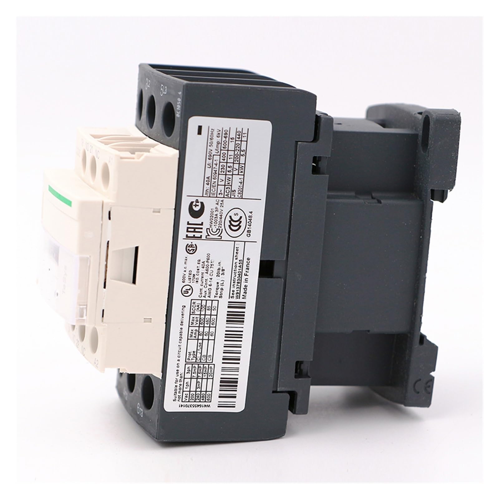 Contactor magnético eléctrico de CA LC1D25R7 3P 3NO LC1-D25R7 25A 440V bobina de CA