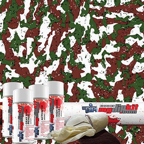 Hydrographics Kit - Water Transfer Printing- Hydro Dip - MyDipKit - MC-04 - Dark Green/Dark Brown Multi Camo Kit