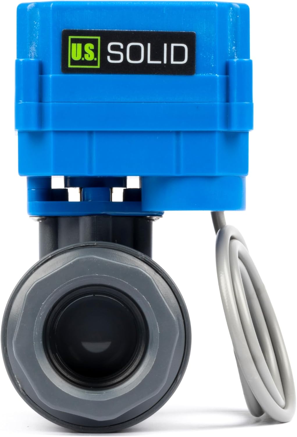 U.S. Solid 1 inch UPVC Motorized Ball Valve - AC 85V-265V Plastic Electrical Ball Valve with Full Port, 2 Wire Auto Return, Normally Closed