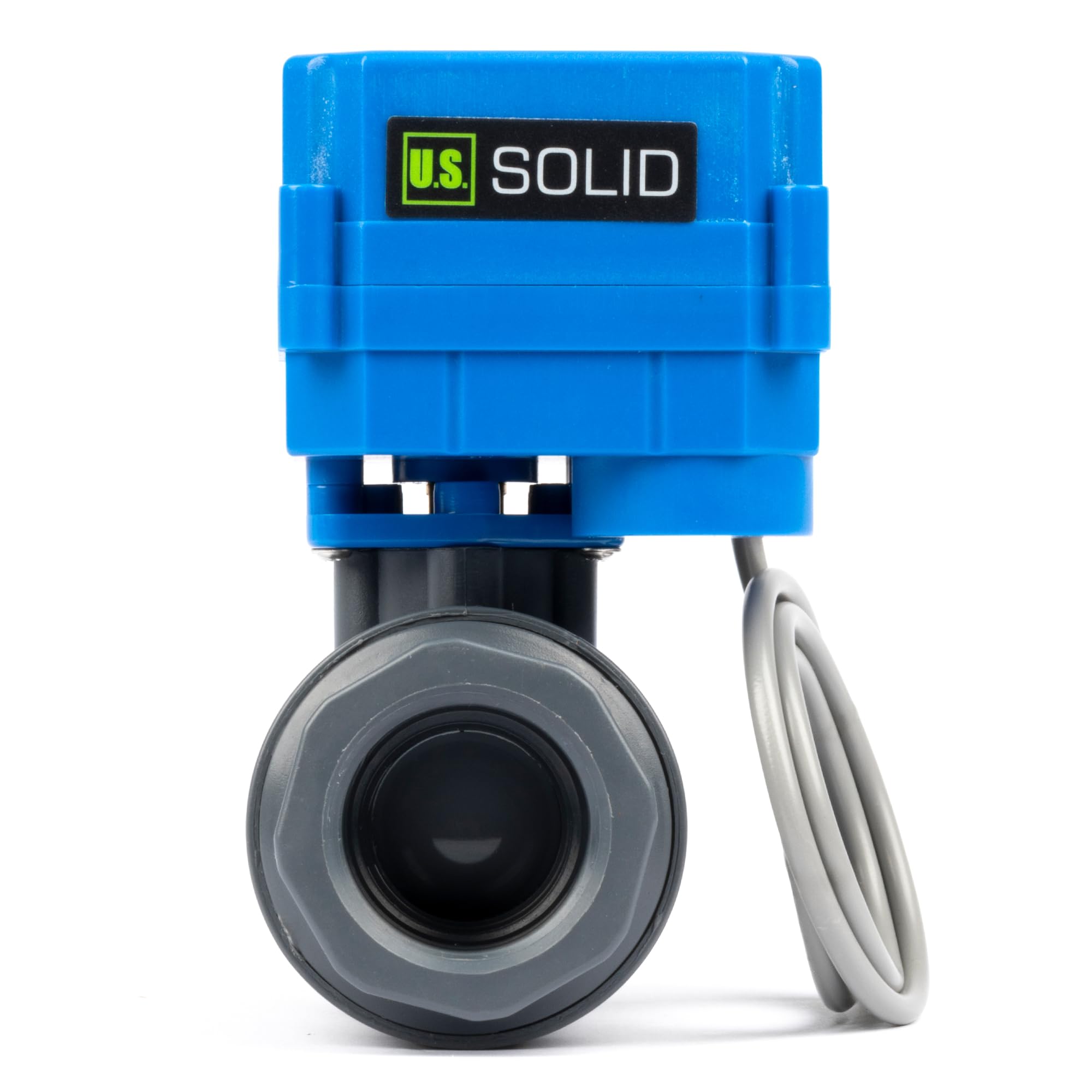 U.S. Solid 1 inch UPVC Motorized Ball Valve - AC 85V-265V Plastic Electrical Ball Valve with Full Port, 2 Wire Auto Return, Normally Closed