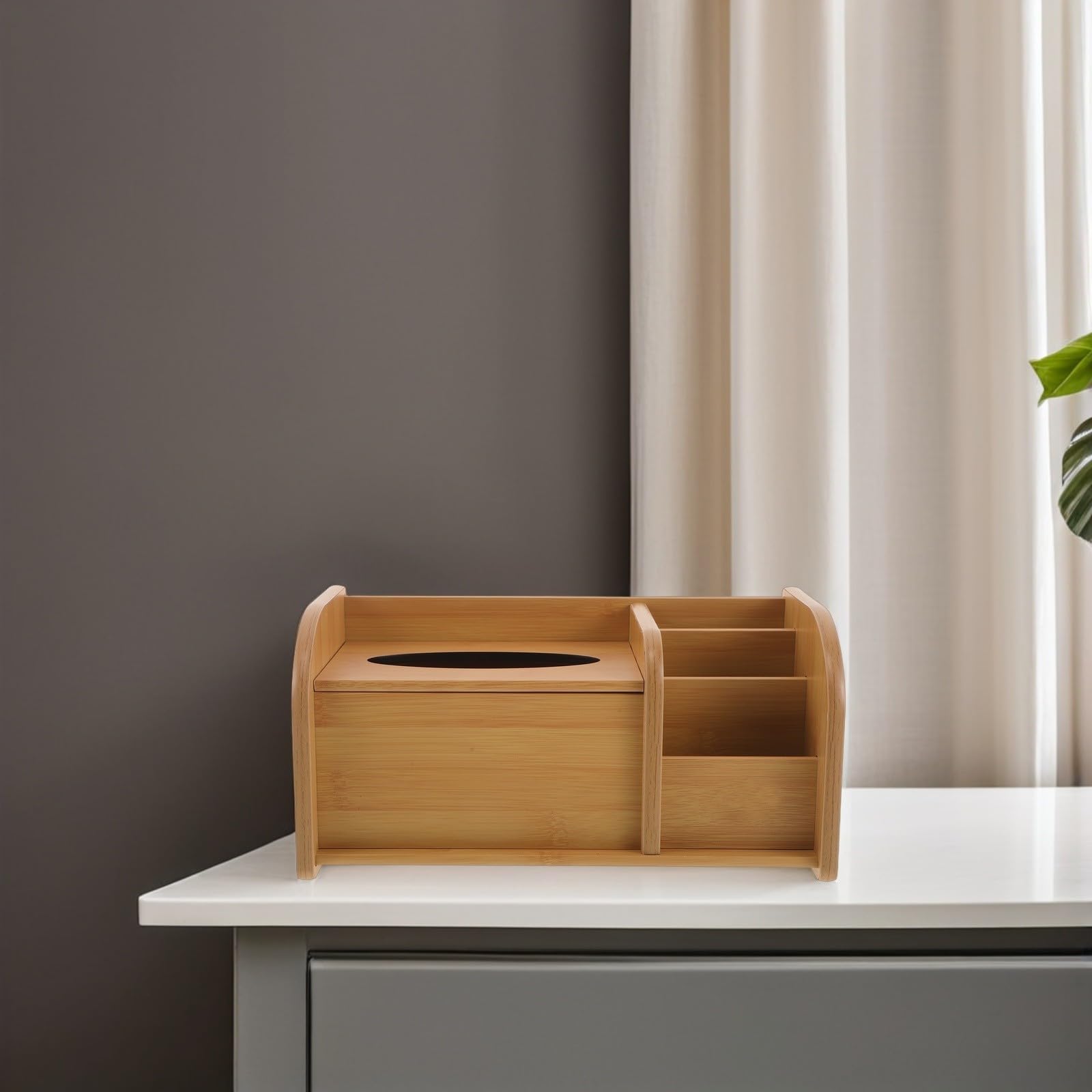 PRETYZOOM Compartimentos Pequeños De Madera, Funda Para Teléfono, Pañuelos, Organizador Para Mando A Distancia, Pilas, Tocador Para Lápiz De Dormitorio Con Organizador De Café,