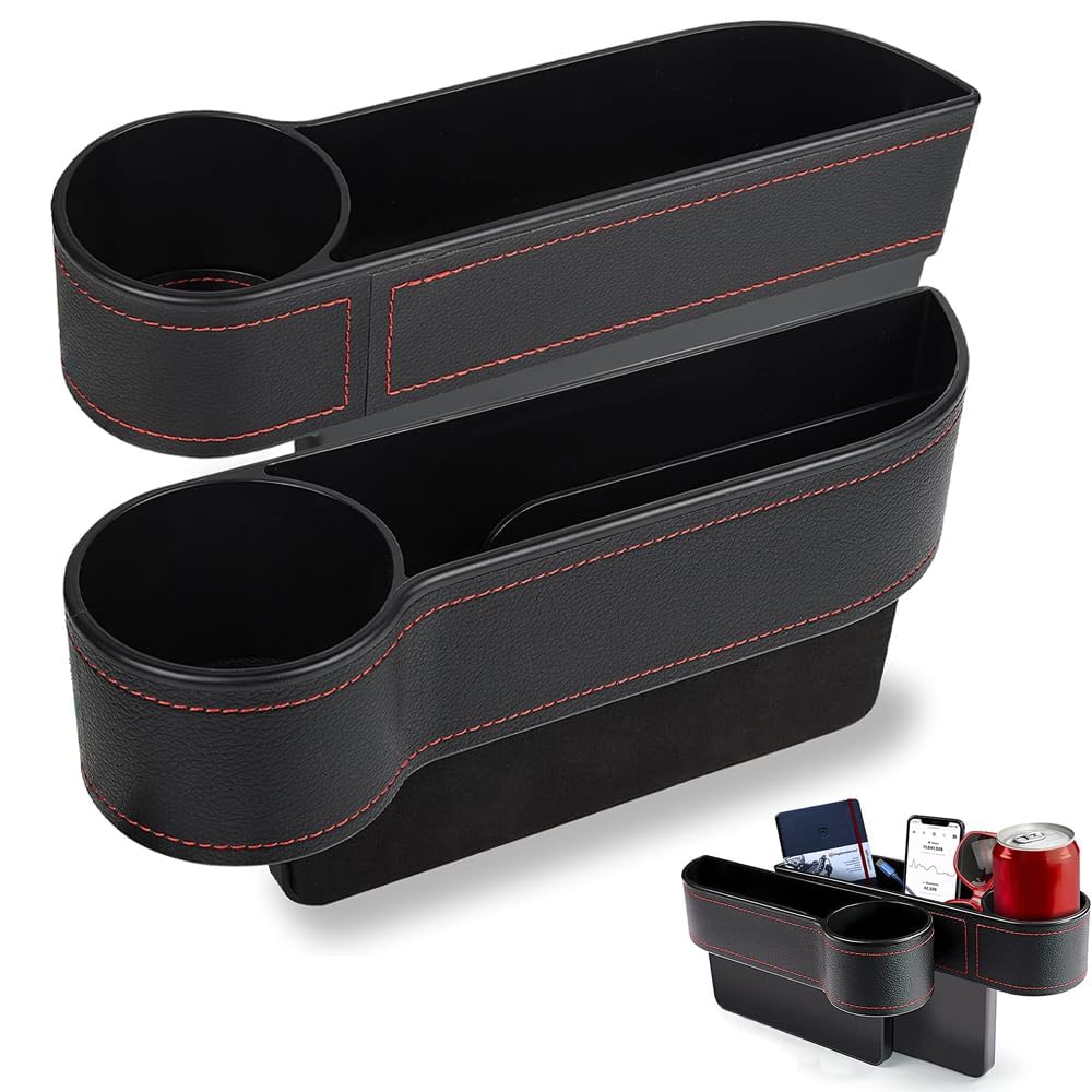 RHBNCCS Car Seat Gap Filler Organizer for Dodge Nitro Console Side Pocket Storage Box Crevice Catcher Interseat Slit Slid Organizer,Schwarz282