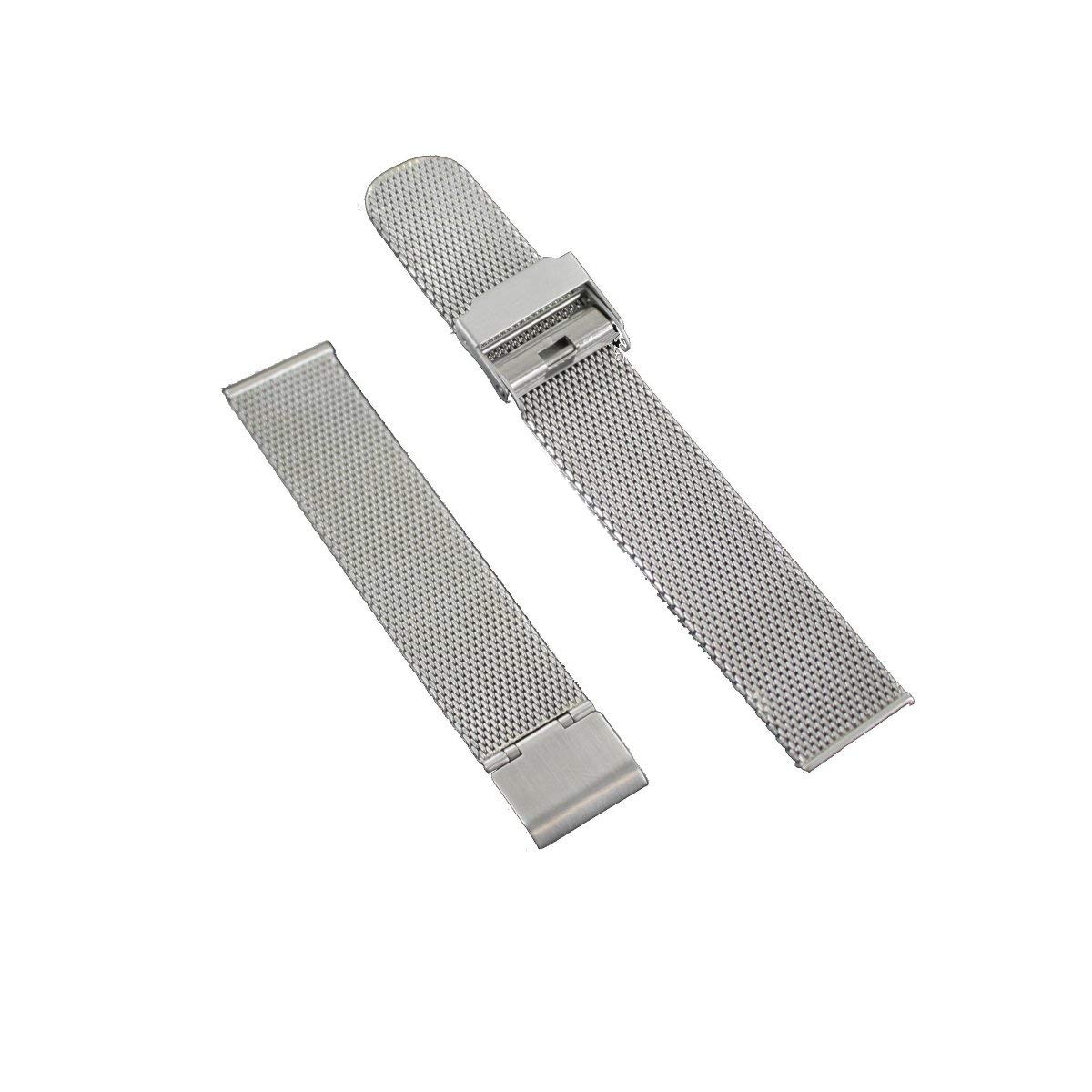 Pasek do zegarka Milanaise/Mesh, z zapięciem do zawieszenia firmy Vollmer, 8946CH4, 18 mm