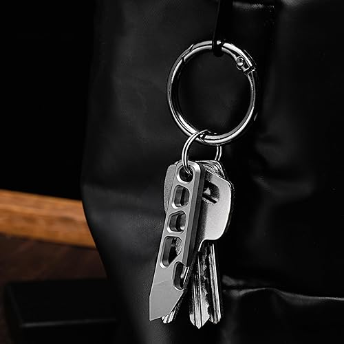 Miniatura 7 de EDC - Mini llavero con barra de palanca, herramientas EDC de titanio, función de abrebotellas portátil, multiherramienta portátil, transporte