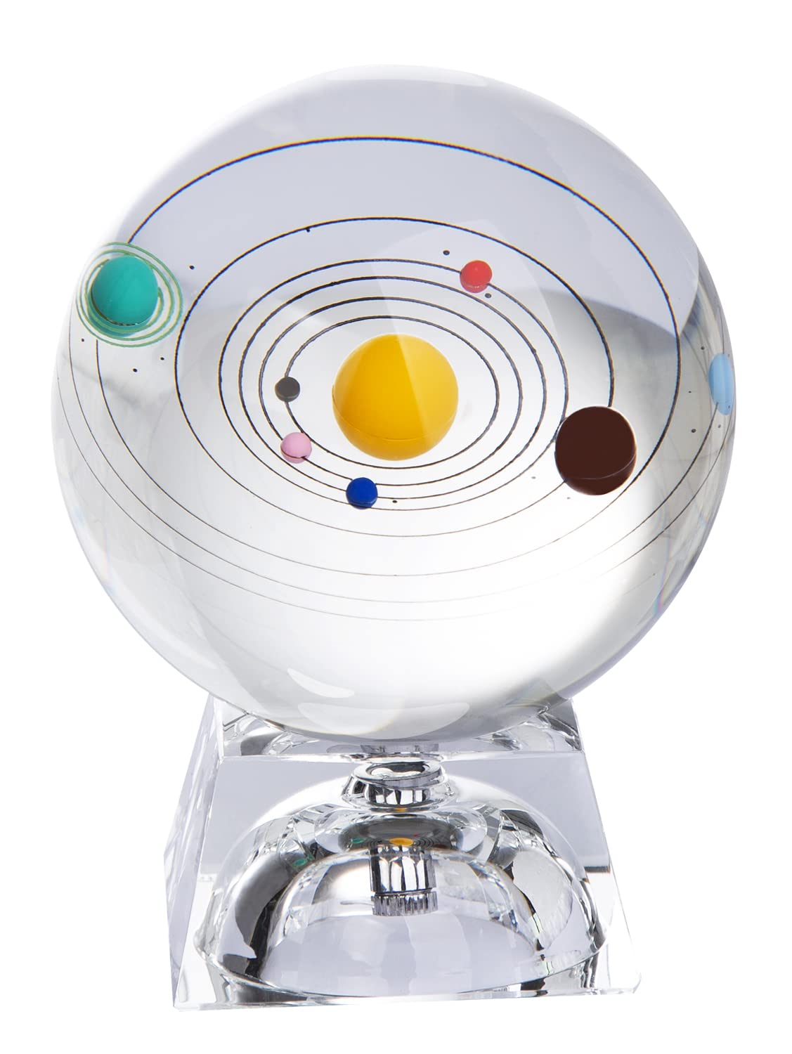 Berry President® 3d Laser Etched Crystal Solar System Paperweight Home Decor Creative Gift 3.1''