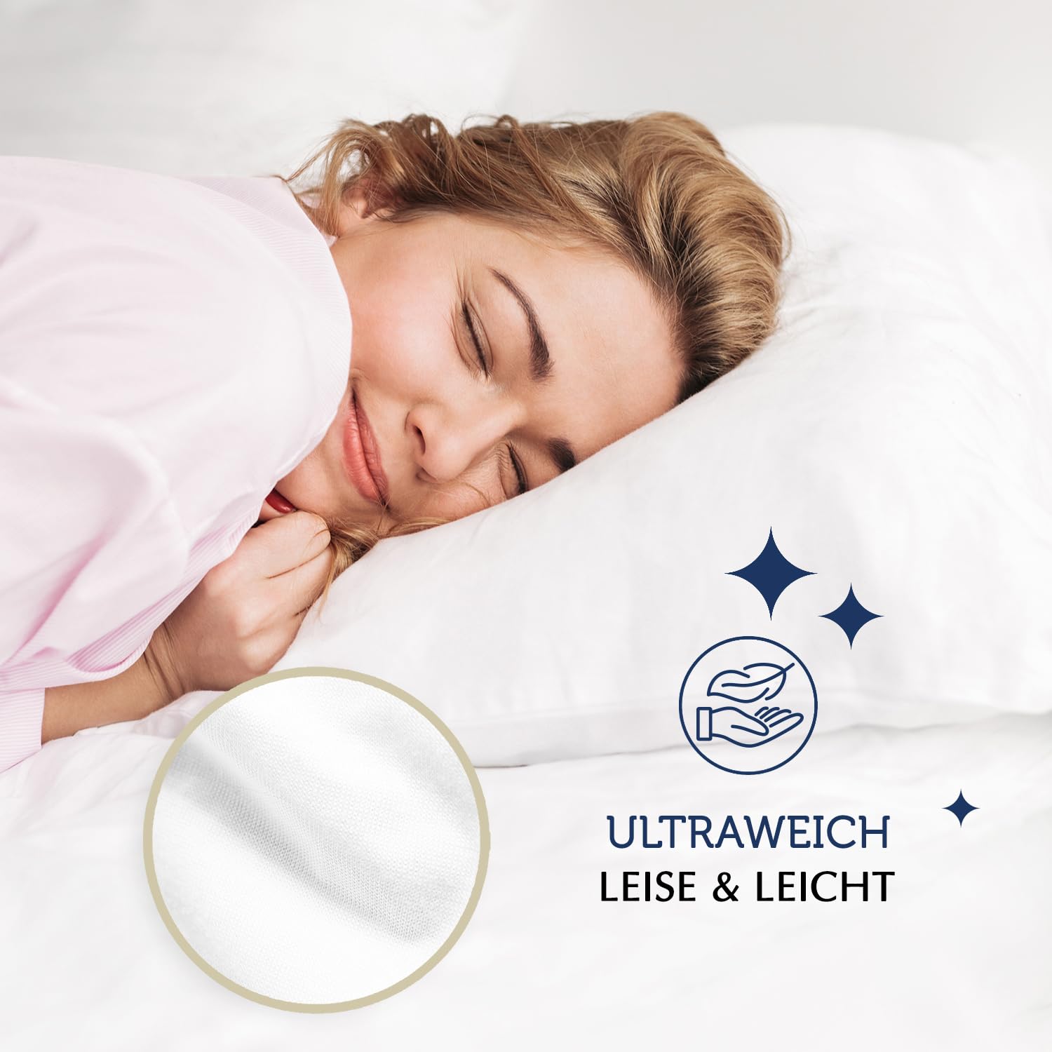 BEDDY-BYE Kissenschoner 80x80 cm 2er Set, Kissenschutzbezug 80x80 Wasserdicht, Oeko-Tex Zert. Kopfkissen Schonbezug 80x80 mit Reißverschluss