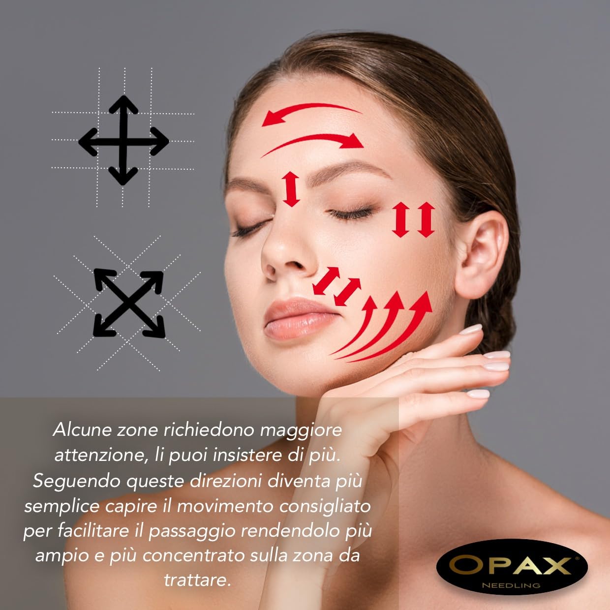 Opax Dermaroller 0.25 mm Per Microneedling Viso, SkinCare Effetto Lifting - Siero 10ml Con Acido Ialuronico Viso, Coenzima Q10, Collagene E Acido Ialuronico, Elastina - Made In Italy