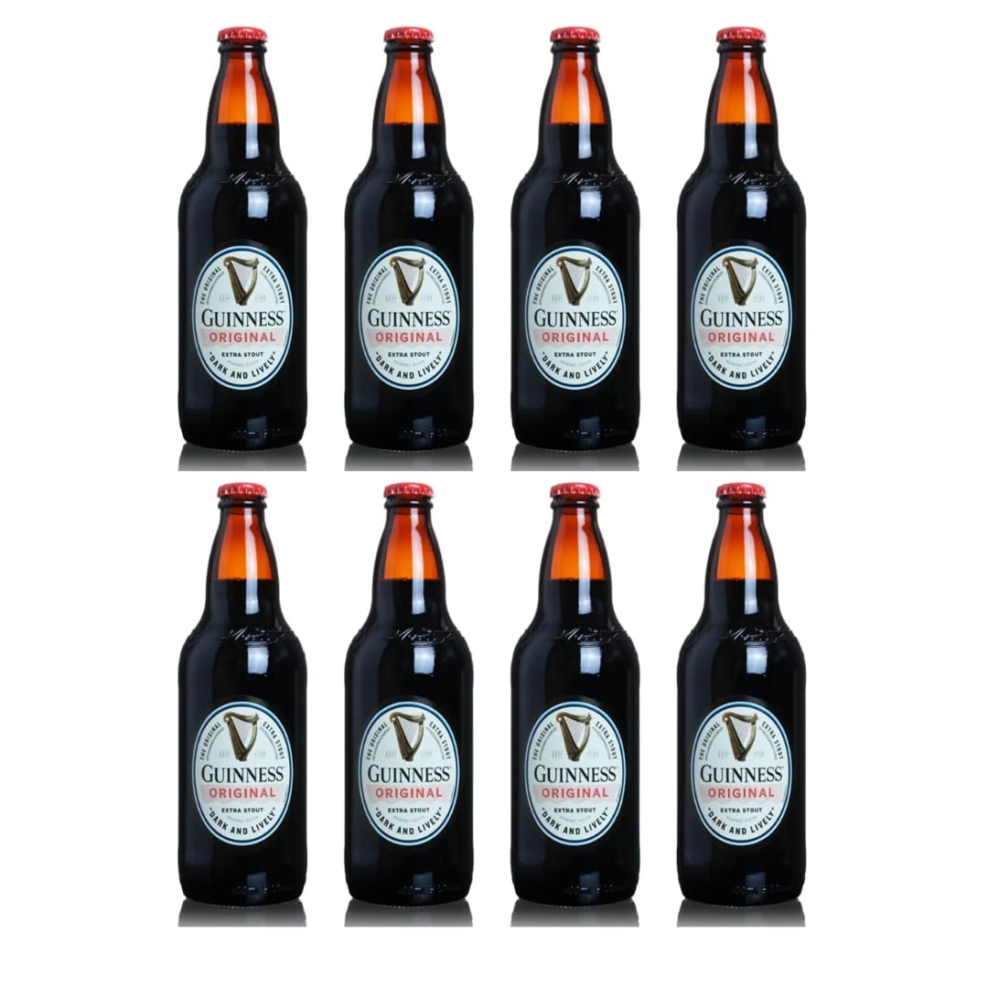 Guinness Original Extra Stout Bottle 500ml I Alcoholic Volume 4.2% I Pack of 8