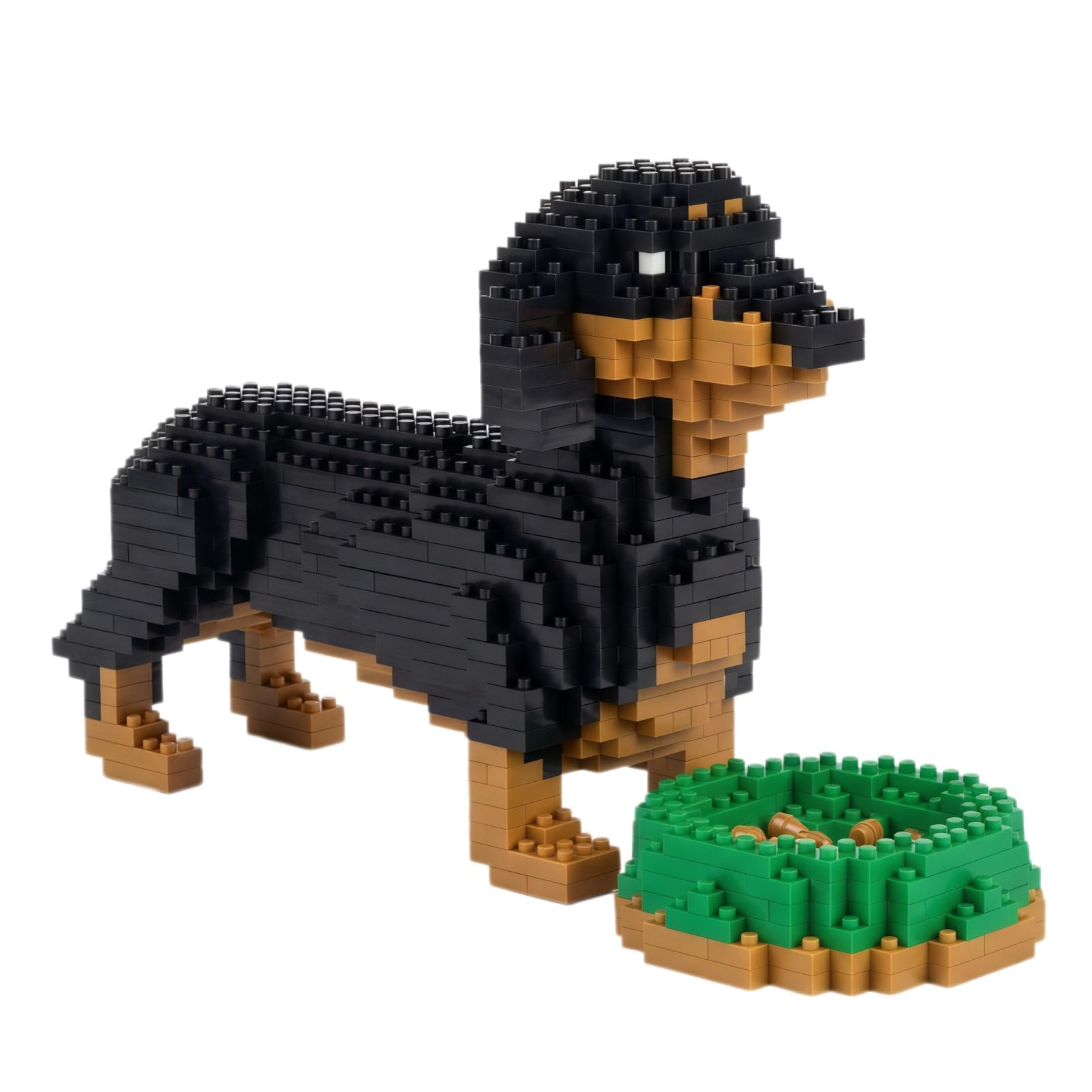 BOBPPOP Micro Sausage Dog Building Blocks Set, DIY Dachshund Gift, Adult Construction Toy for Stress Relief, Office and Home Display