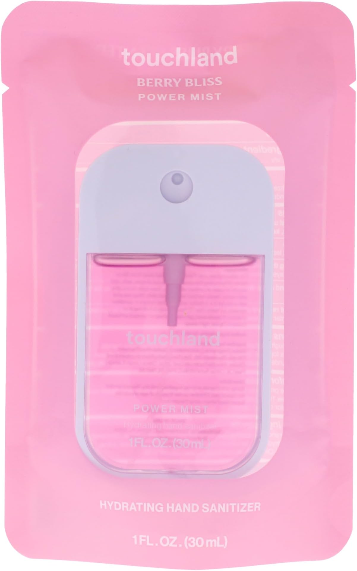 Touchland Berry Bliss Power Mist, Hydrating Hand Sanitiser, 30ml