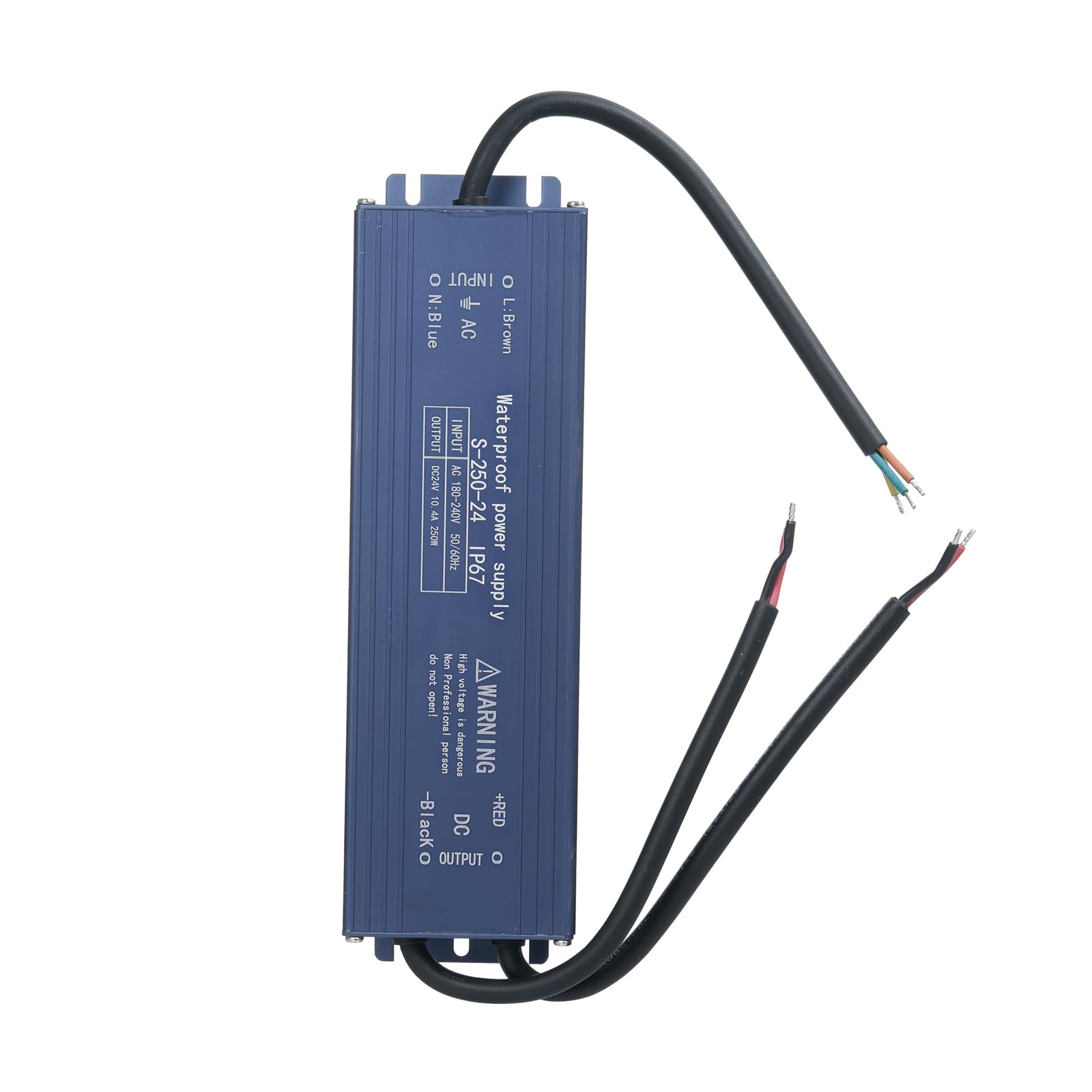 Conductor LED de 120W, Fuente de Alimentación Transformador Voltaje Constante IP67 IP67 para Luz LED, Letrero la Caja Luz Al Aire Libre con Conector para Tiras (250W)
