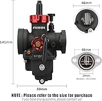 Vista 2 de Carburador NIBBI PE17 con filtros de aire de 48 mm, kit de carburador de 17 mm - Compatible con Dirt Bike Pit Bike Apollo TaoTao Lifan Kayo SSR
