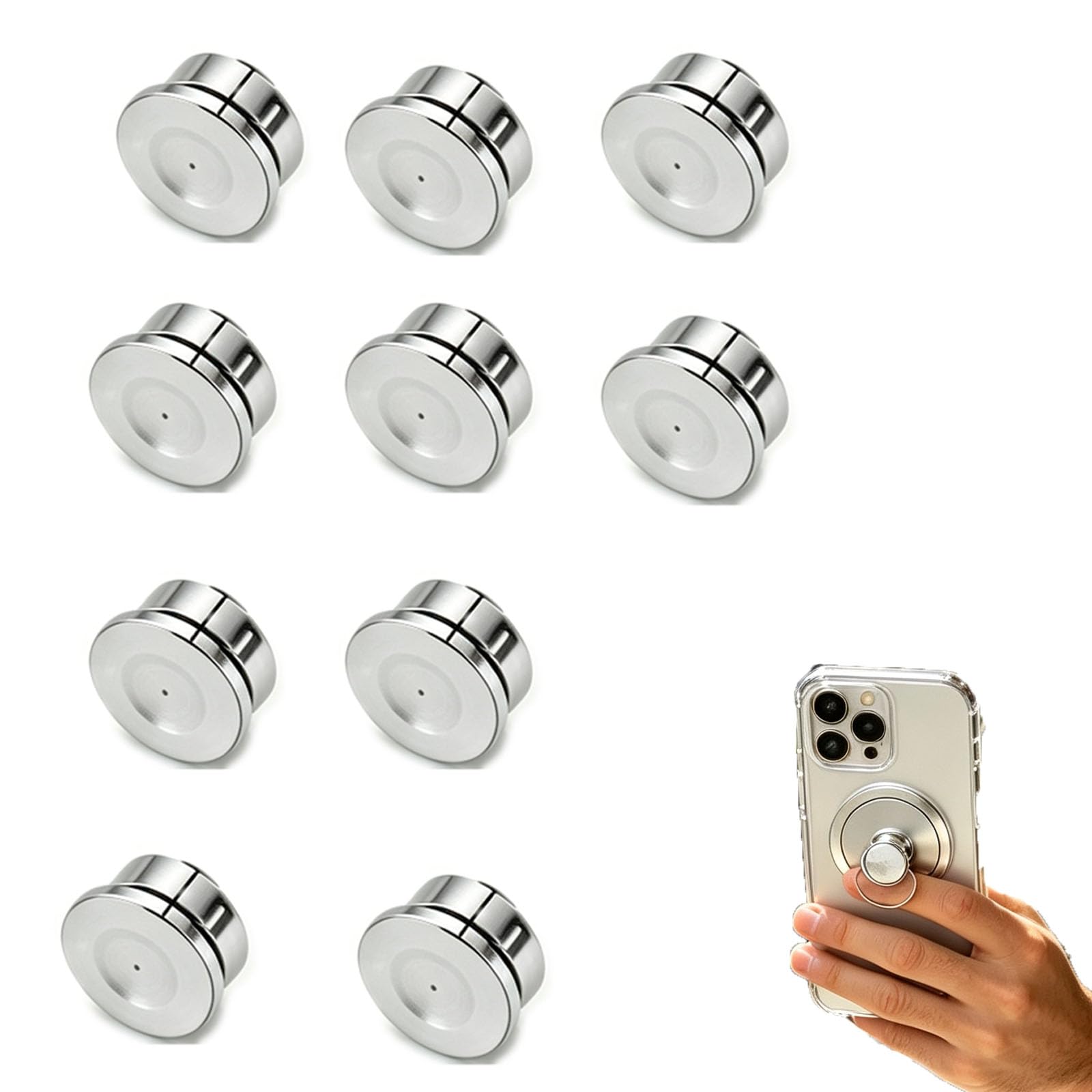 10PCS Nail Rings For Women, Rotating Nail Art Creation, Craft Hair Clip Assembly, Miniature Model Building, DIY Projects and Professional Use, 10 PCS Silver Nail Rings-image-40