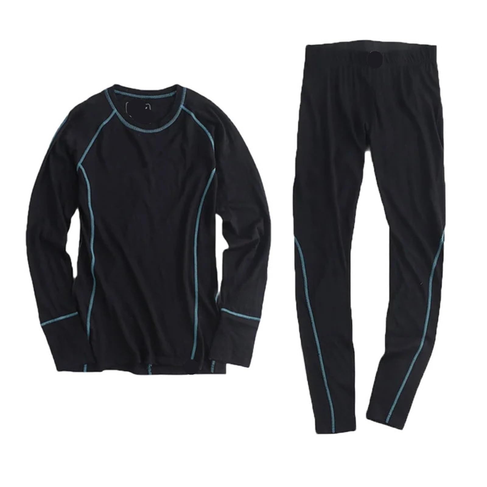 Conjunto de Capa Base Lana for Mujer, Conjunto Ropa Interior térmica, Parte Superior e Inferior, Ligero, 180G, cálido y Transpirable para Esquí,Moto