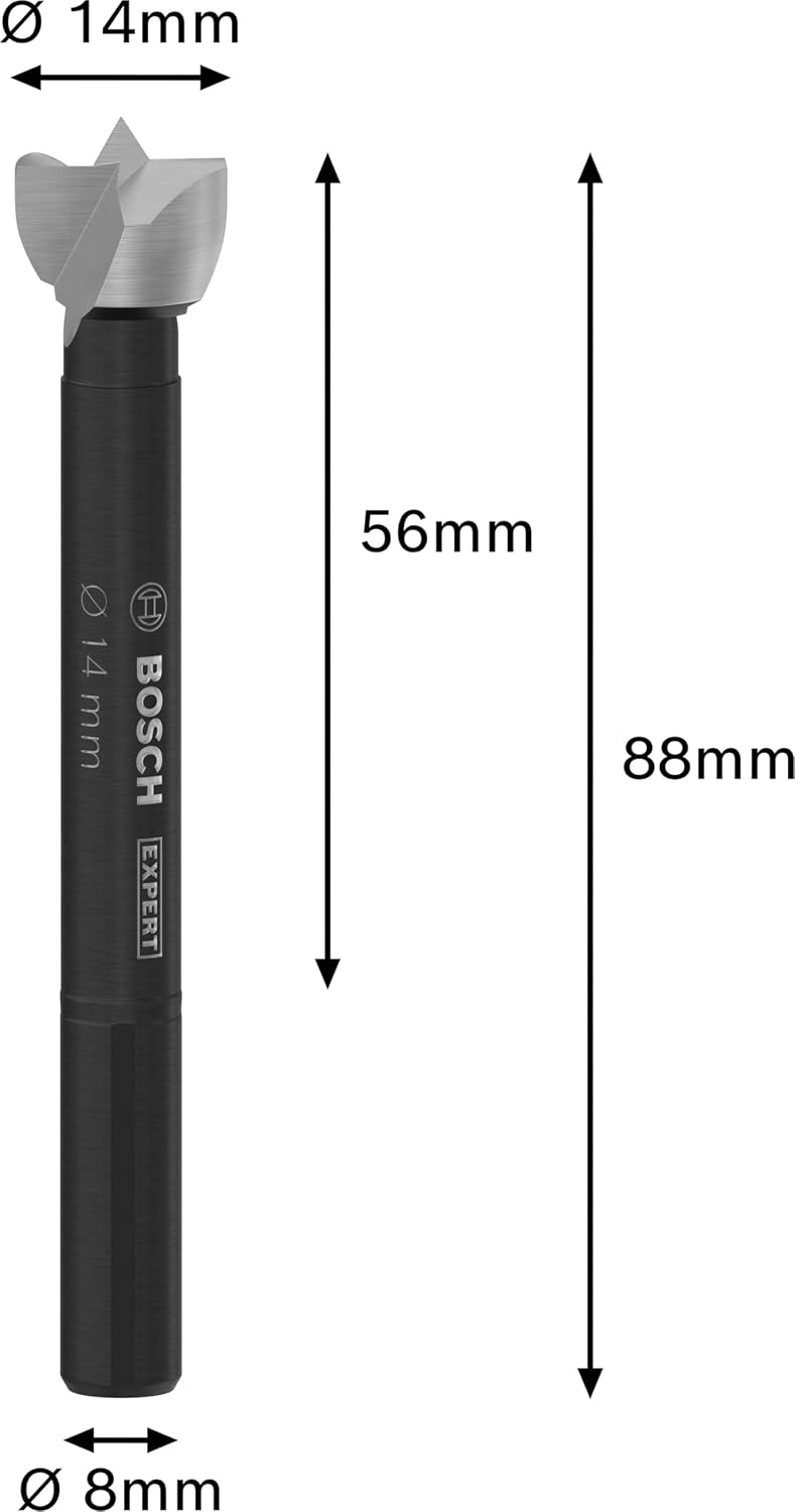 Bosch 1 x Expert Wood Forstner Drill Bit (for Softwood, Hardwood, Diameter 14.00 mm, Professional Accessories Drill, Screwdriver)
