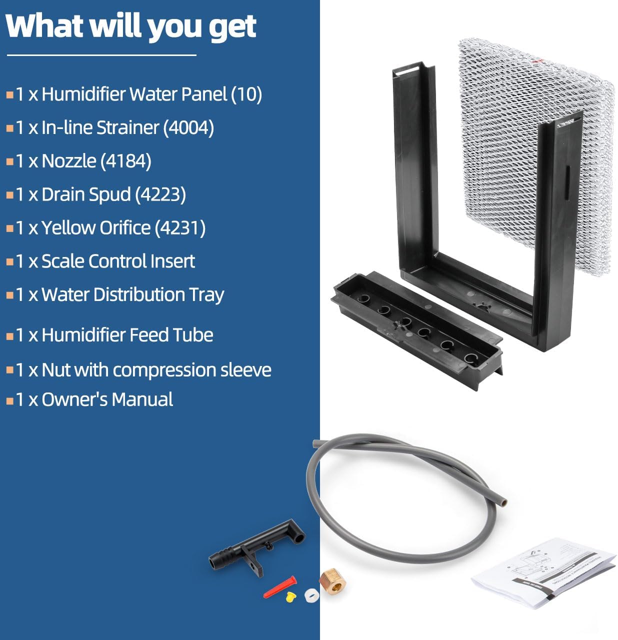 4793 Humidifier Maintenance Kit with Model No. 10 Water Panel Humidifier Filter Pad Compatible with AprilAire Whole-House Humidifier 550, 550A, 558 Humidifier Parts & Accessories