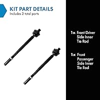 Vista 15 de TRQ Juego de barras de acoplamiento interiores delanteras 2 piezas compatibles con Acura RDX 2013-2018