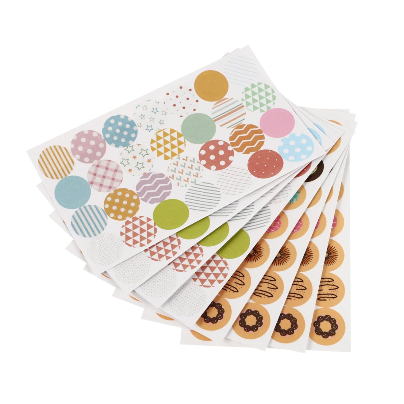 STOBOK 120fogli Etichette Adesive Per Rinforzo Scolastici Stickers Trasparenti Con Design Creativo Per Documenti Quaderni e Cartelle Adesivi Multiuso Per Casa Ufficio e Scuola