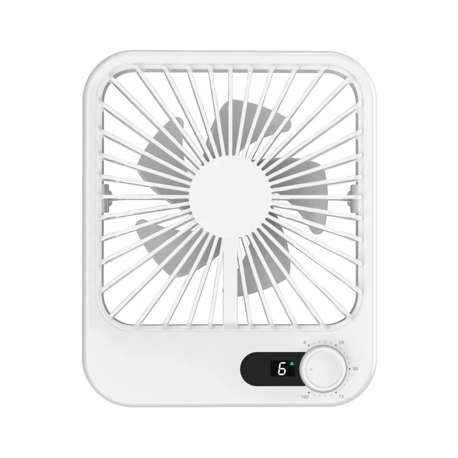 USB Clip-on Fan MiniPortable Clip 720° Degree Rotatable Strong Wind(White)