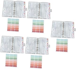TEHAUX 5 Conjuntos Fichário Livro Portátil Mini Notebook Artistas Notebook Economia De Dinheiro Fichário Diário Decorativo Livro Fichário De Dinheiro Diário De Meninas Livro Diário Papel