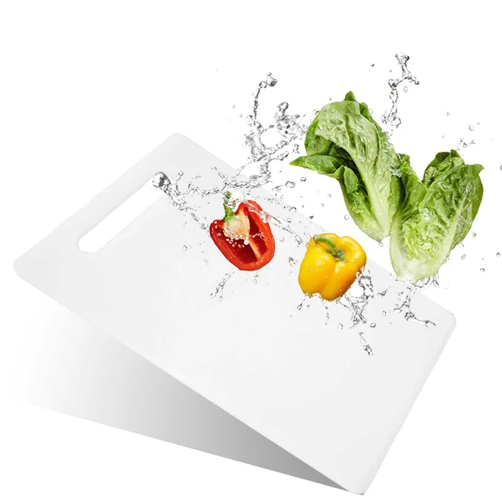 Tabla de cortar de plástico Tabla de cortar PP antideslizante for verduras y frutas, ideal for el hogar, la cocina camping, fácil limpiar transportar(25x17.5cm)
