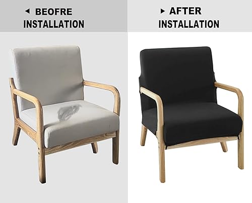 Miniatura 5 de Deisy Dee Funda para silla moderna de mediados de siglo impresa, Fundas elásticas para sillón de lectura, fundas tapizadas para sillas de sala