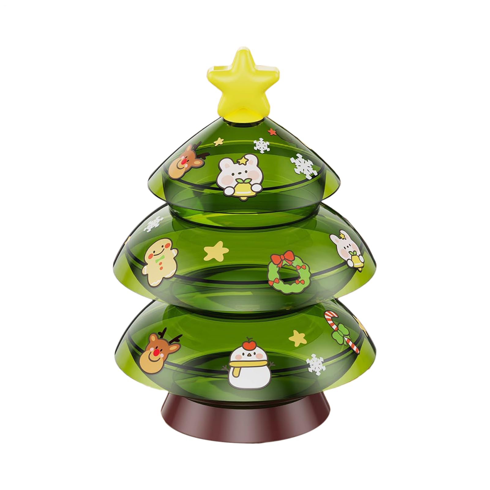 Snackable Box, Dreilagige Weihnachtsbaumform Aufbewahrung, 36 × 26 cm, Süßigkeitentablett, Party-Servierbox, dekorativer Urlaubsbehälter, für Zuhause, Süßigkeiten, Früchte, Nüsse