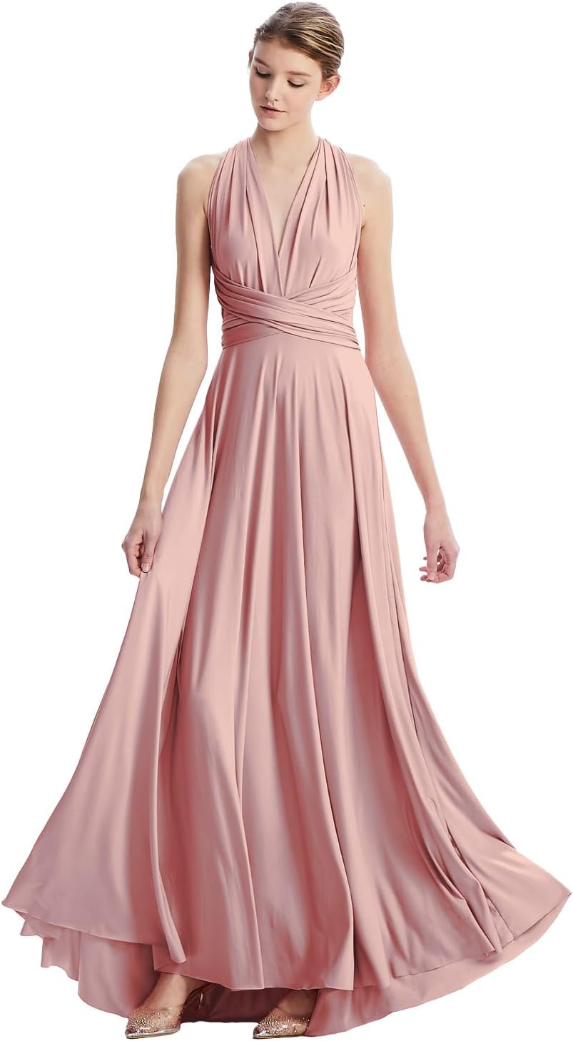 Infinity Dresses for Bridesmaids,Wedding Guest Dresses for Women,Plus Size Wrap Dress Long Maxi Convertible Multiway Dress - Image 5