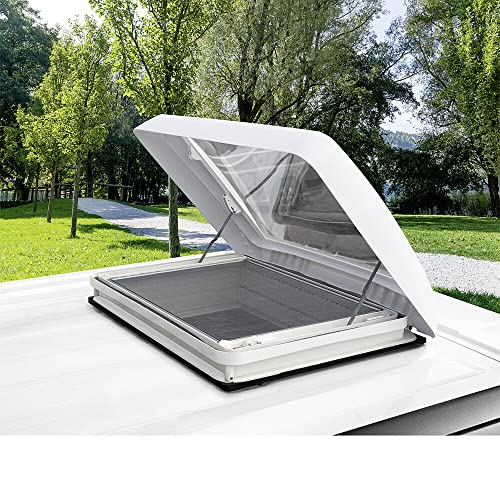 BRUNNER Unisex – Erwachsene Mov9943772 Fliegengitter Flynet Midi CR Heki Wohnmobil Wohnwagen Dachfenster Kurbel, Grau, Einheitsgröße