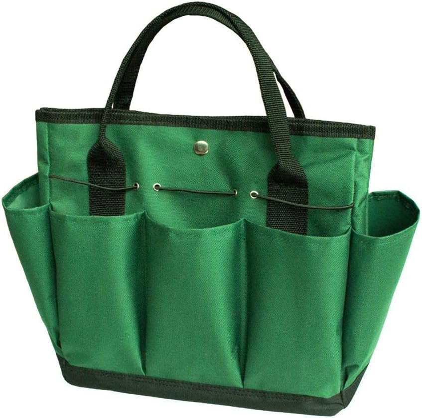 Garden Tool Bag Organizer Multifunctional Portable Tool Storage Green Oxford Wall Hanging Storage Bags Pockets for Home Garden