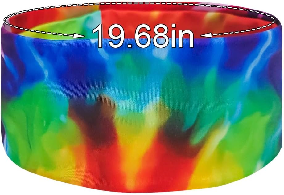 ATAMET Hippie Costume for Men Women 60s and 70s colorful T-shirt and headband 2-piece theme party - Image 4