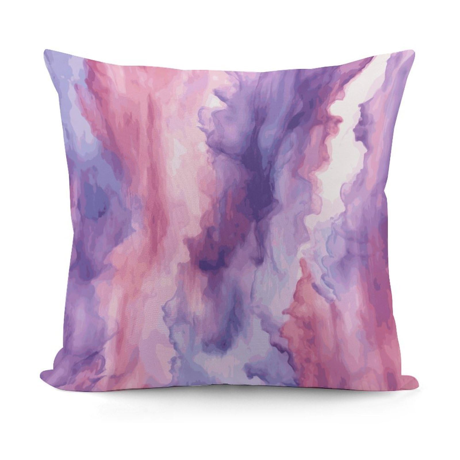 VstaDank Abstract Watercolor Purple Throw Pillow Covers 18x18 Inch Soft Couch Home Decor Cushion Cover Comfortable Plush Square Cushion Case Farmhouse Decorative Pillowcase for Living Couch
