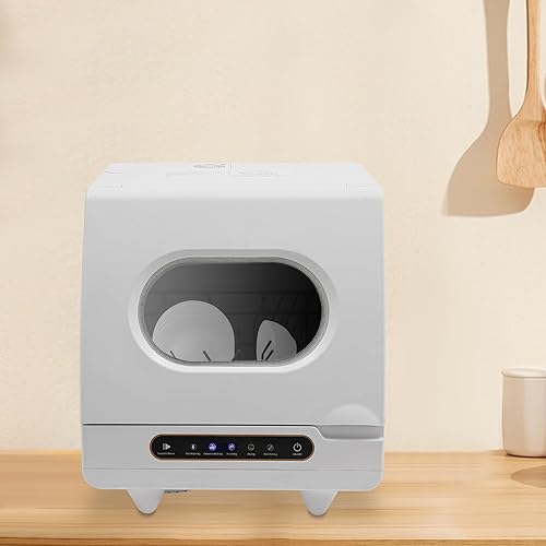 Miniatura 6 de Lavavajillas de encimera de 5 litros con tanque de agua integrado, lavadora de platos de mesa, 5 funciones de lavado, lavavajillas portátil con modo