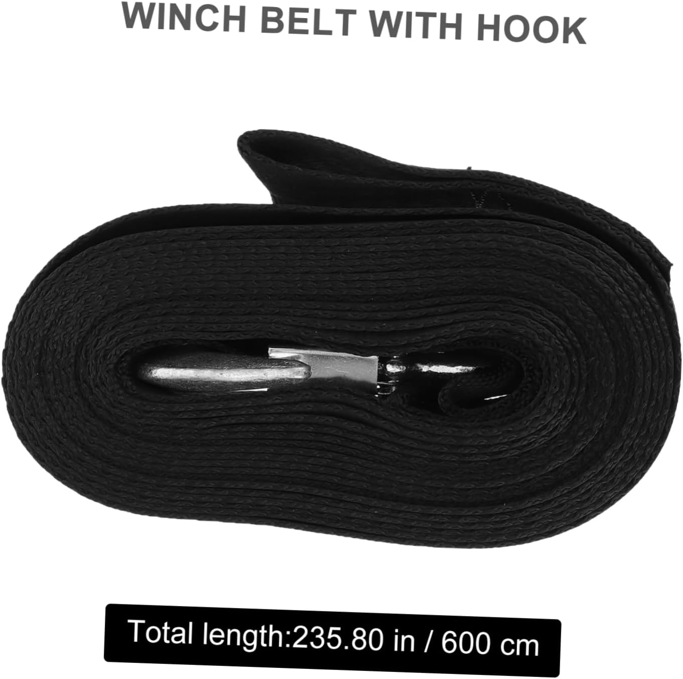 STOBAZA Polyester Manual Trailer Winch Strap with Hook Replacement for Boat Trailers and Towing Vehicles 20ft Length 3,000 lbs Break Strength for Marine Use