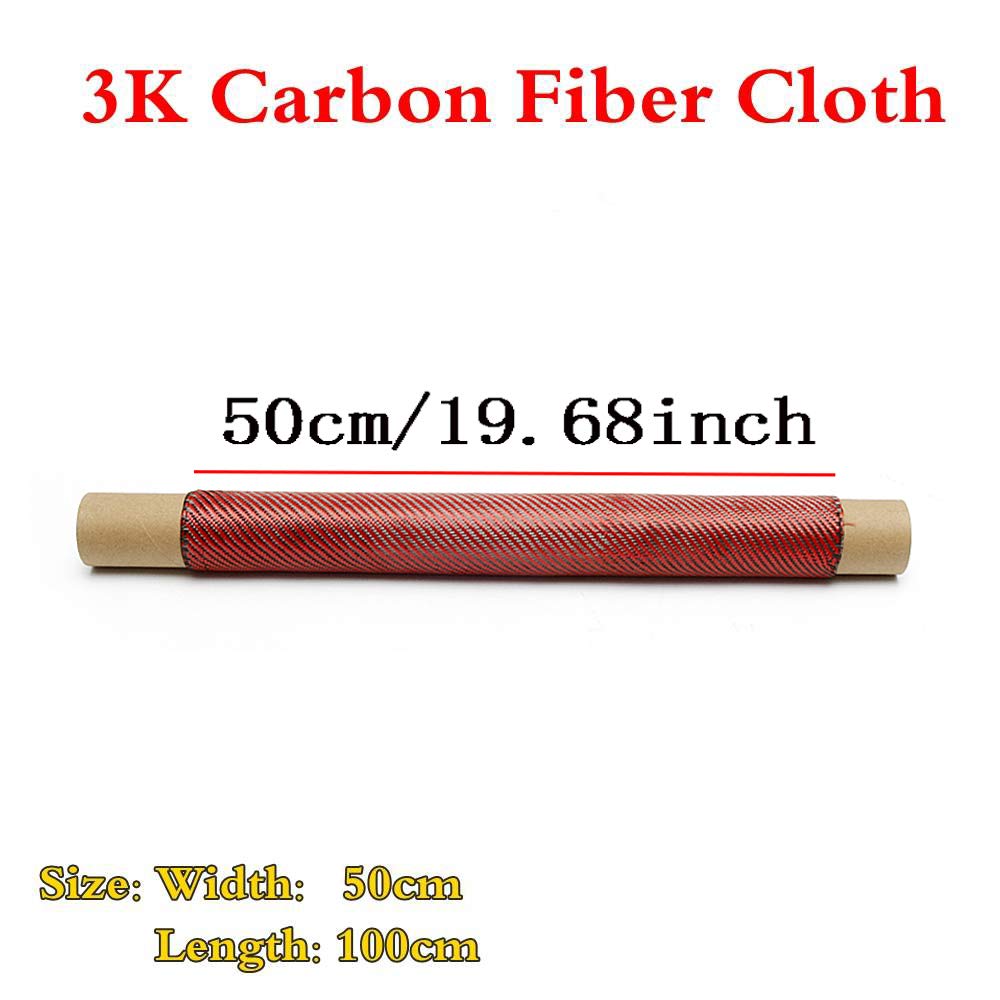 Carbon Fiber Fabrics Cloth Sheet, Carbon Fiber Fab 3K-Kohlenstofffasergewebe, Stoffumhüllung, Köperbindung, 500 mm breit und 1000 mm lang