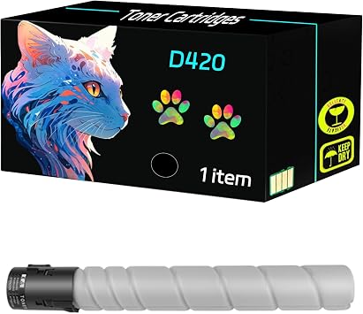 High Yield D420 Toner Cartridges Compatible for Sindoh D410 D411 D420 D421 D430 D431 Printers, Print Clearly 1 Pack Black