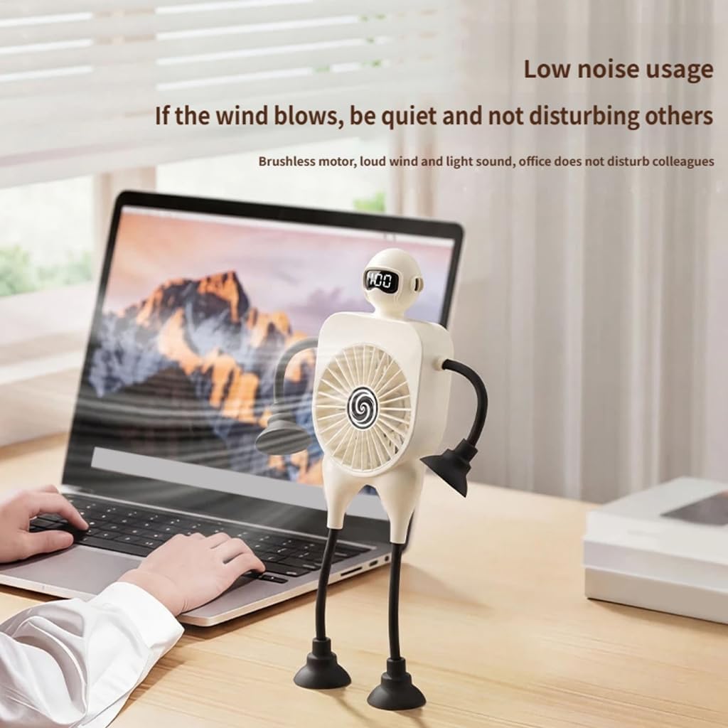 Intelligent Desktop Fan With Protective Silicone Case Ideal For Baby pushchair