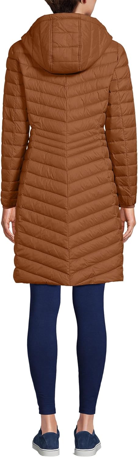 Lands' End Women's Ultralight Packable Long Down Coat - Image 2
