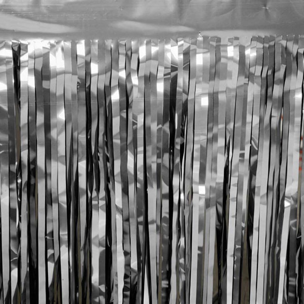 Anderson's Silver Metallic Parade Float Decoration Kit, Complete Supplies with Floral Sheeting, Twist, and Fringe for Stunning Parade Trailers