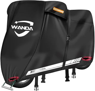 WANDA バイクカバー 420D厚手 オートバイカバー 耐熱 溶…