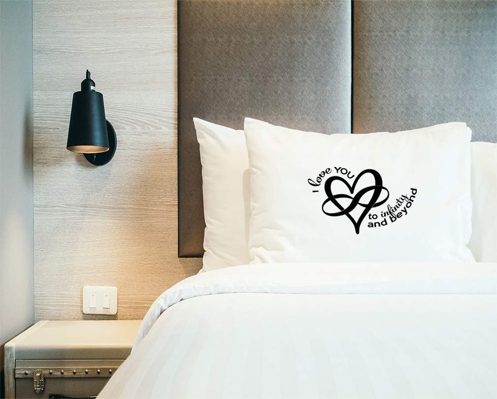 Style In Print Custom Pillow Case I Love You to Infinity and Beyond A Inspiration & Motivation Inspiration & Motivation Polyester Home Decor Bed Pillow Covers Personalized Text Here 30x20 Inches