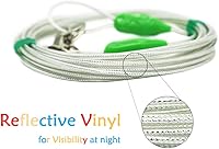 Vista 3 de Cable de amarre reflectante Petest de 25 pies para perros pequeños de hasta 35 libras