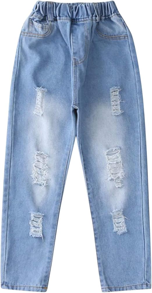 Jeggings 152 Jean Pour Fille Coupe Large Baggy Denim Taille Haute