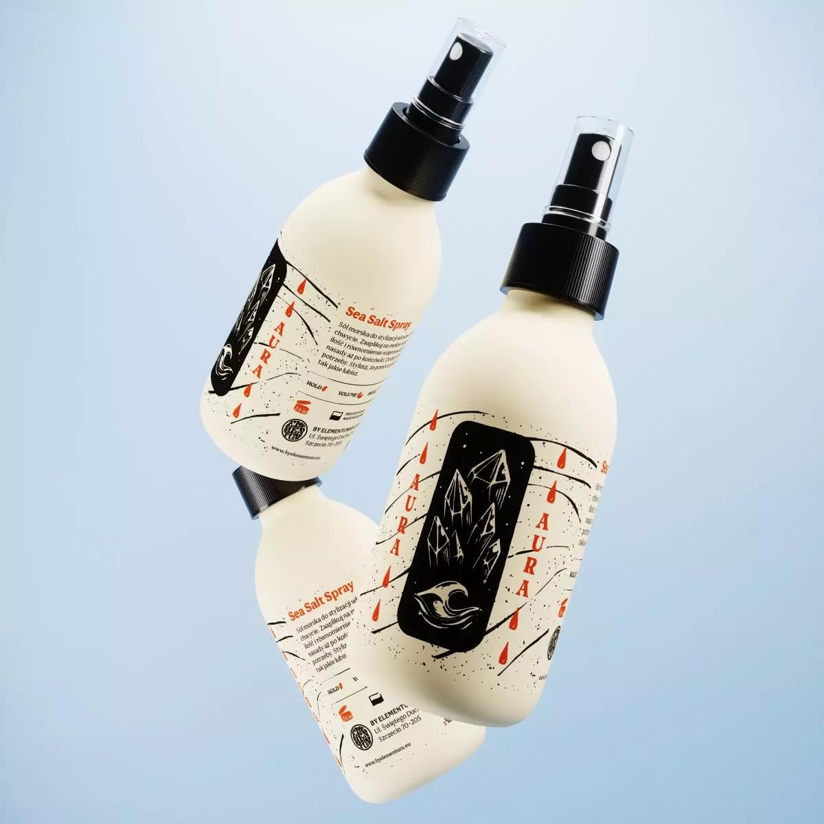 Aura laque Hair Spray texture & volume tenue moyenne Formule naturelle avec sel de mer 200 ml