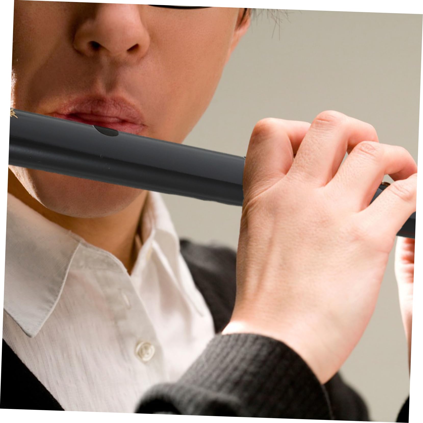 GALPADA Black Flute with Tassels Traditional Musical Instrument for Adults Durable Material Melodious Sound for Beginners Key